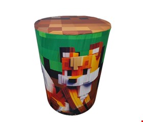 Capa de Cilindro - Tecido Sublimado Minecraft Raposa M 60x45
