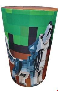Capa de Cilindro - Tecido Sublimado Minecraft Lobo G 80x50