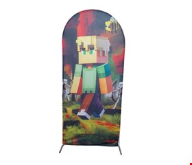 Capa Painel Vertical Oval - Minecraft Loiro 2,20cmA X 90cmL