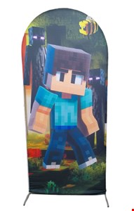 Capa Painel Vertical Oval - Minecraft Moreno 2,20cmA X 90cmL