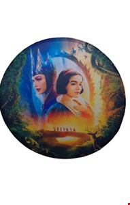 Painel Redondo Tecido Sublimado - Branca de Neve Filme 1,50cmD