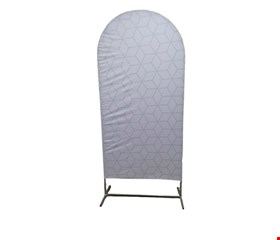 Capa Painel Vertical Oval - Geométrico Branco e Verde 1,80cmA X 90cmL 