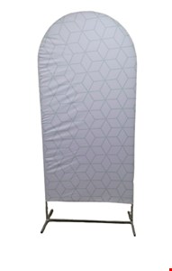 Capa Painel Vertical Oval - Geométrico Branco e Verde 1,80cmA X 90cmL 
