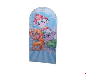 Capa Painel Vertical Oval - Patrulha Canina Azul Aquarelado 1,80cmA X 90cmL 