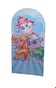 Capa Painel Vertical Oval - Patrulha Canina Azul Aquarelado 1,80cmA X 90cmL 