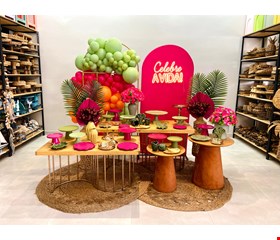 Decoração- Pink, Dourado & Verde