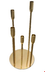 Castiçal 5 Velas Dourado 42cmA