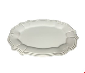 Bandeja Travessa Retangular Branca Arabesco 37cmL 27cmD M