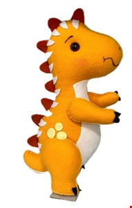 Temático Dinossauro Baby - Dino Baby Feltro Laranja P 