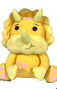 Temático Dinossauro Baby - Dino Baby Feltro Amarelo P 