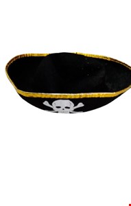 Tematico  - Chapéu Pirata Borda Dourada