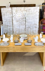 Decoração- Batizado Prata & Cristal de Mesa III