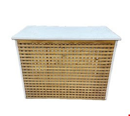 Mesa Desmontável Frente Pinus Lateral Branca 