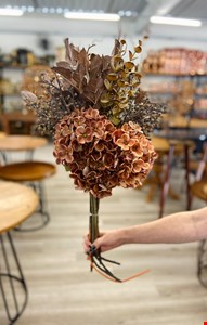 Arranjo Permanente Buquê Desidratado e Flores Rosa Seco e  P 