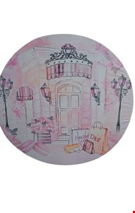 Painel Redondo Tecido Sublimado -  Paris , Channel e Dior 11,50mD