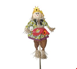 Temático São João - Espantalho G com Roupa branca com flores amarela