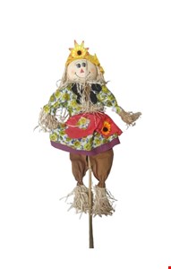 Temático São João - Espantalho G com Roupa branca com flores amarela