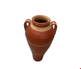 Vaso Barro Com Alça / Marrom 55cmA 14cmD