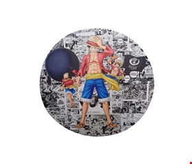Painel redondo tecido sublimado Monkey D.Luffy - One Piece 1,50cmD