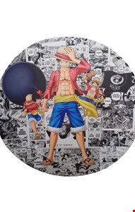 Painel redondo tecido sublimado Monkey D.Luffy - One Piece 1,50cmD