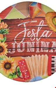 Painel Redondo Sublimado - São João Festa Junina 1,50cmD