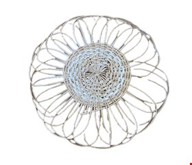 Guirlanda de Palha Redonda Flor 40cmD