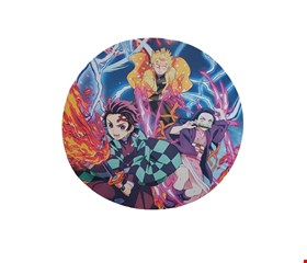 Painel redondo tecido sublimado Demon Slayer: Kimetsu no Yaiba 1,50cmD 