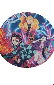 Painel redondo tecido sublimado Demon Slayer: Kimetsu no Yaiba 1,50cmD 