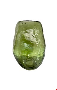 Vaso Verde Vidro Orgânico 21cmA 9cmD