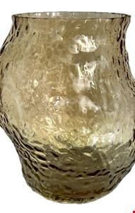 Vaso Ambar Vidro Orgânico Texturizado 22cmA 12cmD