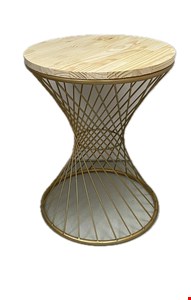 Mesa Cone Ferro Dourado e Pinus P 60cmA 46cmD