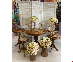 Decoração Adulto - Dourado e Madeira 