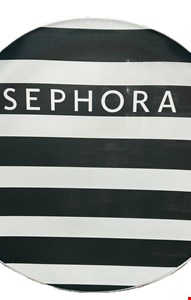 Painel redondo tecido sublimado Sephora Preto e Branco 1,50cmD