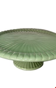 Boleira Canelada Verde 33cmD 11cmA