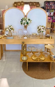 Decoração- Batizado Dourado & Cristal de Mesa IV