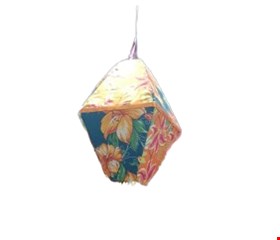 Balão de São João com Chita e Fitas para Pedurar M