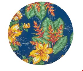 Temático São João - Bambolê decorado com tecido azul