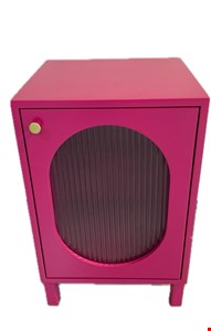 Mini Cômoda Cubo com Acrílico Laqueada Rosa Pink 58cmA 37cmL 36cmP