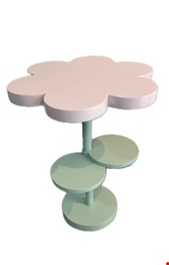 Mesa Flor Rosa e Verde Laqueada 58cmA 44cmL