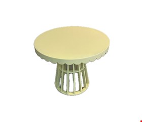 Mesa Redonda Amarelo Candy Onda P 41cmA 50cmD 