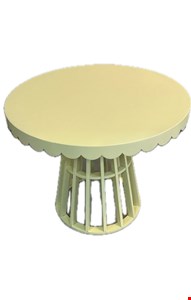 Mesa Redonda Amarelo Candy Onda P 41cmA 50cmD 