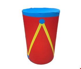 Capa Cilindro - Picadeiro de Circo Azul, Vermelho e Amarelo 80x50
