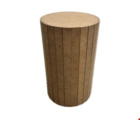 Cilindro Ripado Fino Cor Personalizada MDF P 50cmA 30cmD