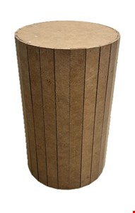 Cilindro Ripado Fino Cor Personalizada MDF P 50cmA 30cmD