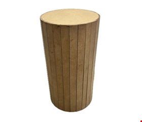 Cilindro Ripado Fino Cor Personalizada MDF M 57cmA 30cmD