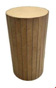 Cilindro Ripado Fino Cor Personalizada MDF M 57cmA 30cmD