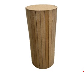 Cilindro Ripado Fino Cor Personalizada MDF G 70cmA 30cmD