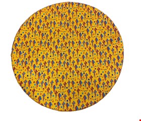 Temático São João - Bambolê decorado com tecido amarelo