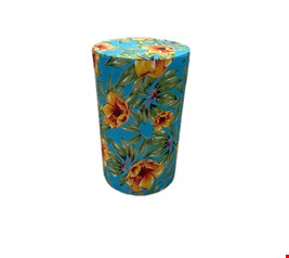 Cilindro Ripado Fino Chita Azul MDF P 50cmA 30cmD