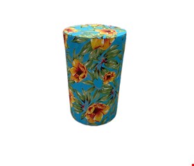 Cilindro Ripado Fino Chita Azul MDF P 50cmA 30cmD